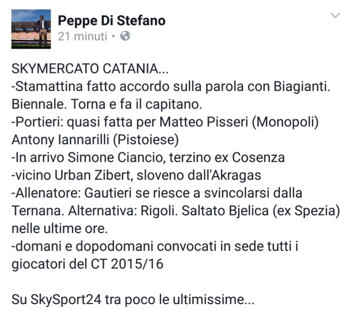 Peppe Di Stefano calciomercato