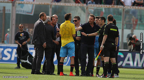 catania 1-1 livorno lite a fine partita