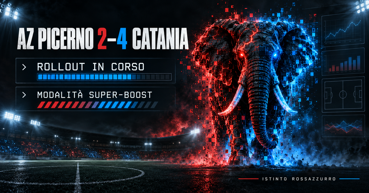 Picerno - Catania 2-4 - elefante Rossazzurro in rollout